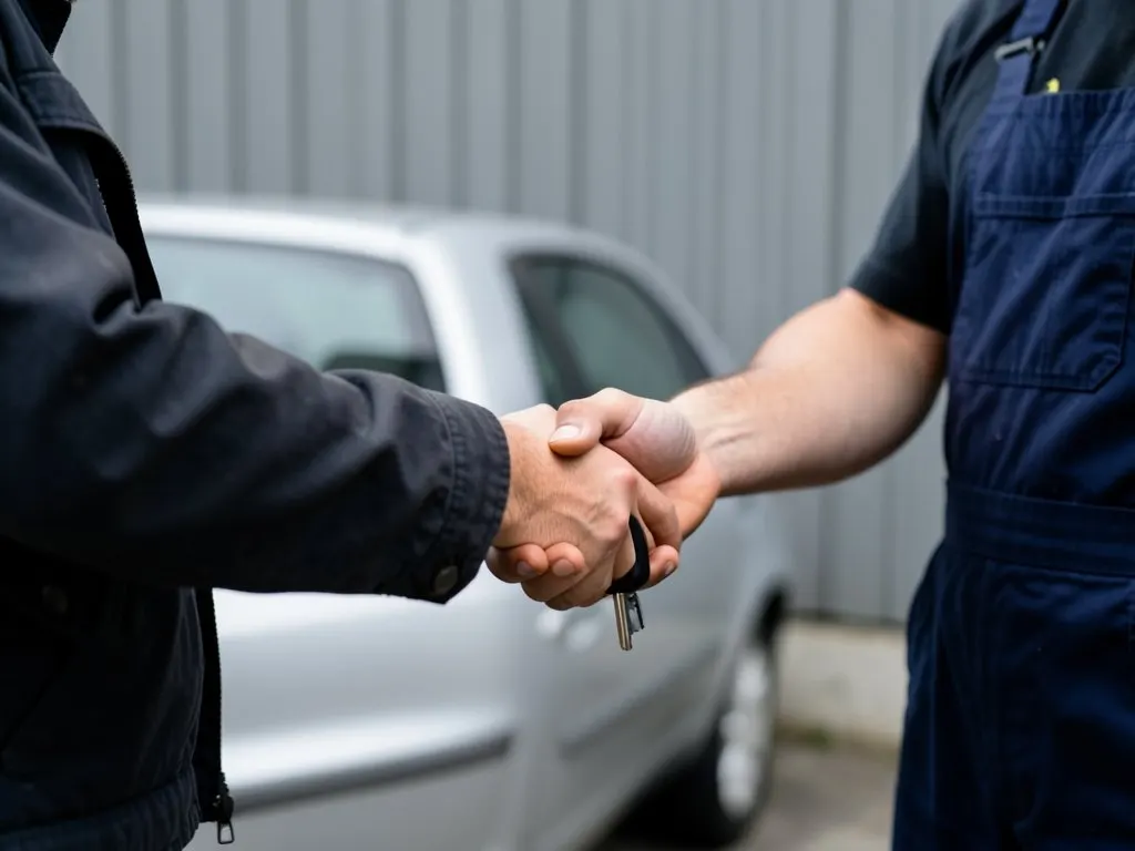 Customer selling their car to OSB Motors in Rutherglen